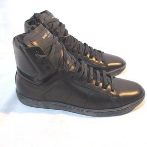 NEW YSL SAINT LAURENT PARIS Leather Hi Top Sneaker